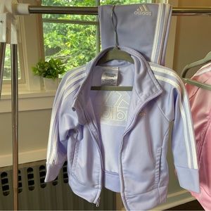 Periwinkle/Lavender Adidas Track Suit, Pants and Jacket, Toddler